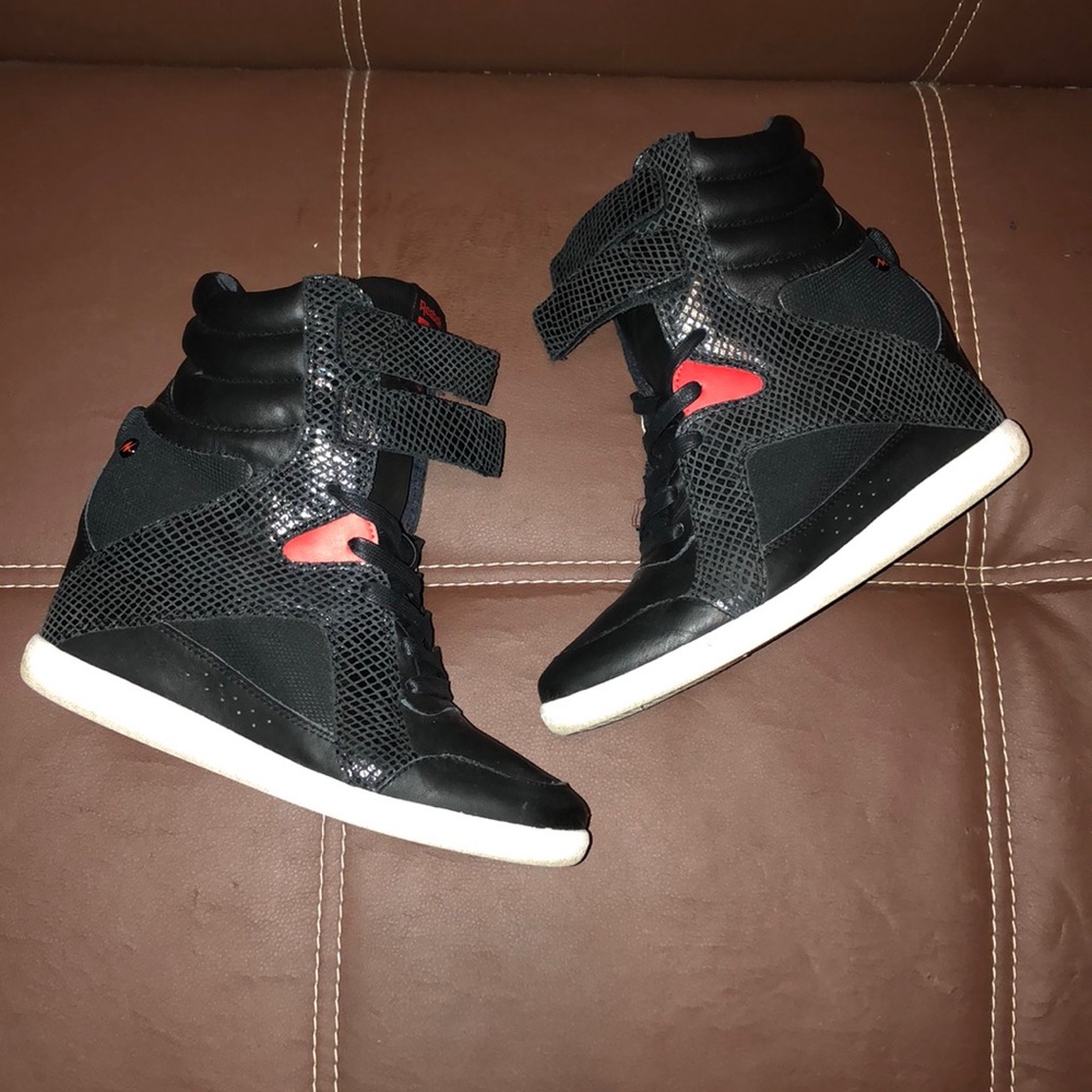 Reebok wedge sneakers with straps , box included